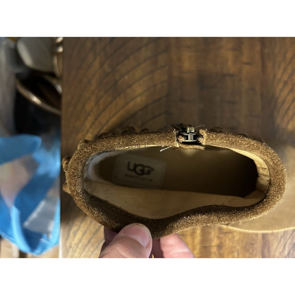 Ugg Australia Brown Tan Fringe Moccasin Shoes Booties Women 6M - Picture 4 of 8